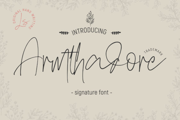 Armthadore: A Handwritten Script Font for Elegant Web Design