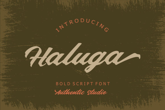 Haluga: A Bold Script Font for Makers