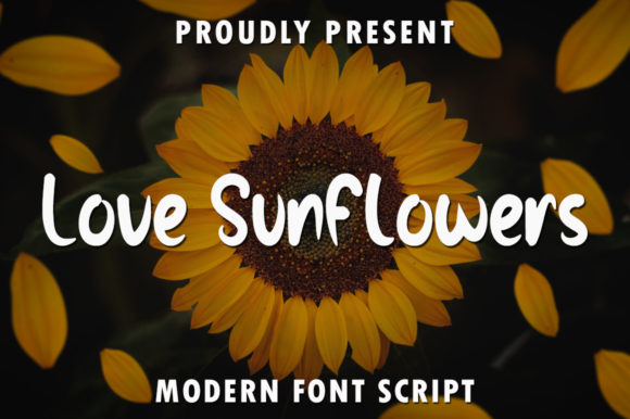 Love Sunflowers: A Handwritten Font for Small Business Branding