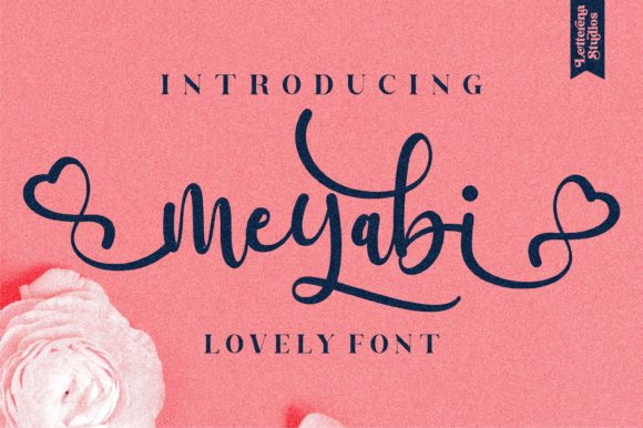 Meyabi: A Heartfelt Script Font for Crafters and Product Designers