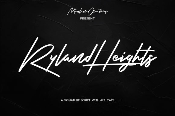 Ryland Heights: A Premium Script Font for Web Design